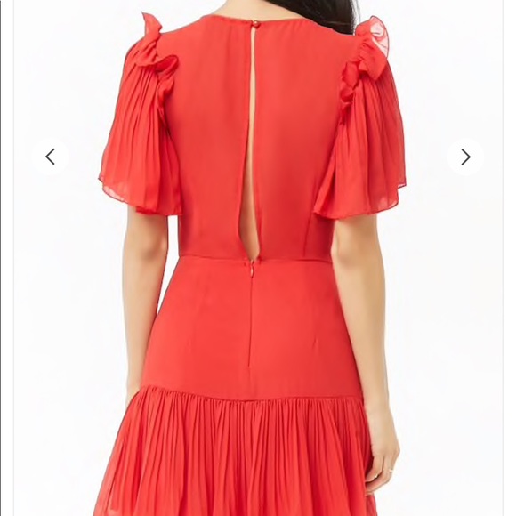 NWT red chiffon dress - Picture 3 of 3